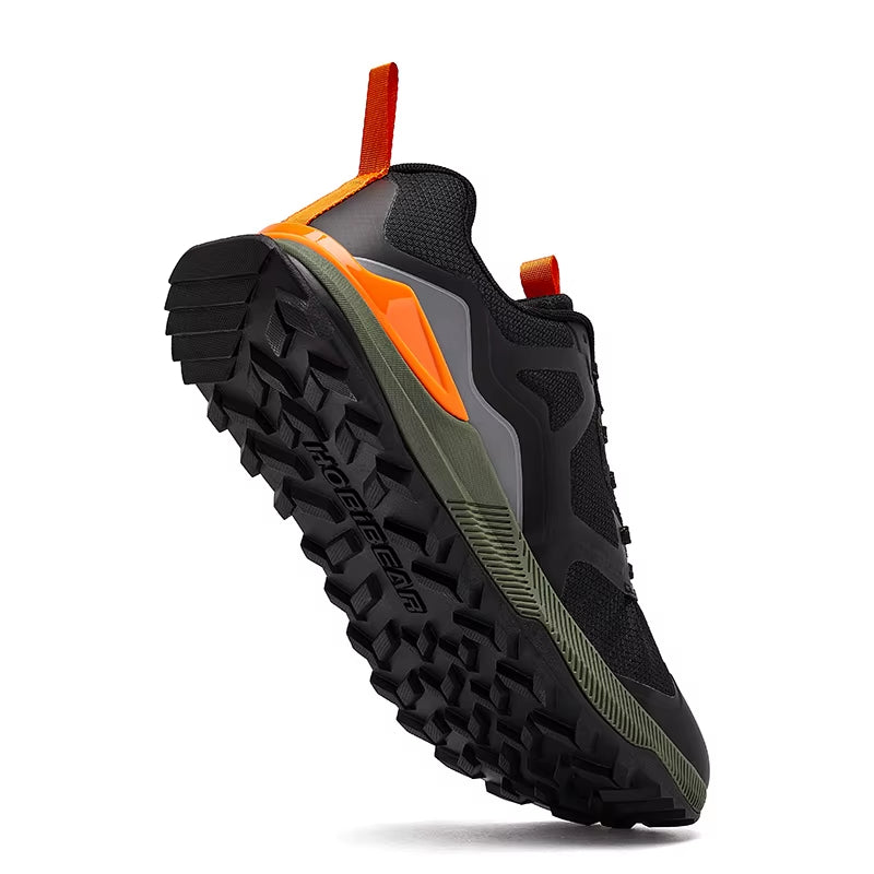 Unisex Hiking Sneakers Lace-Up Walking Shoes Outdoor Travel Artificial Leather Sneakers