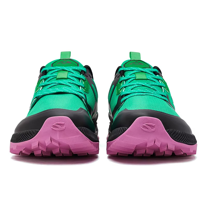 Unisex Hiking Sneakers Lace-Up Walking Shoes Outdoor Travel Artificial Leather Sneakers